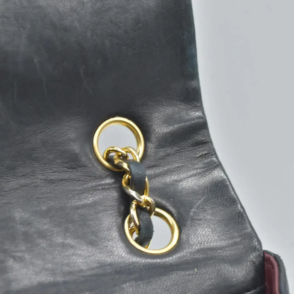 Chanel 1990-1991 Vintage Jumbo Single Flap Bag - 24K Gold